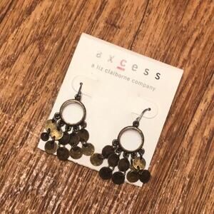 3 for $30 Axcess by Liz Claiborne Bronze Circle Sequin Dangle Earrings